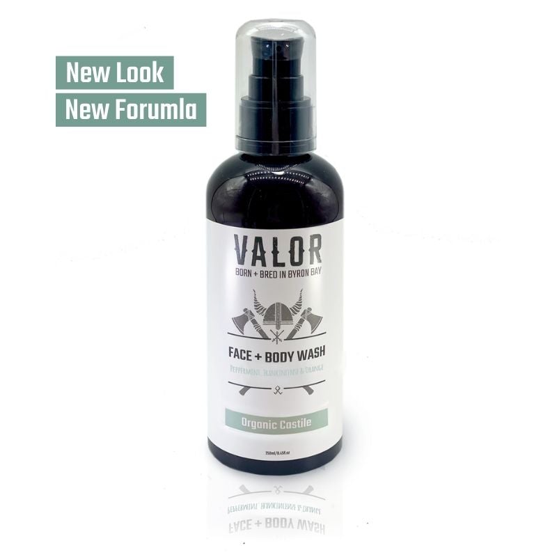 Castile Face and Body Wash (Peppermint & Blood Orange) - Valor Organics